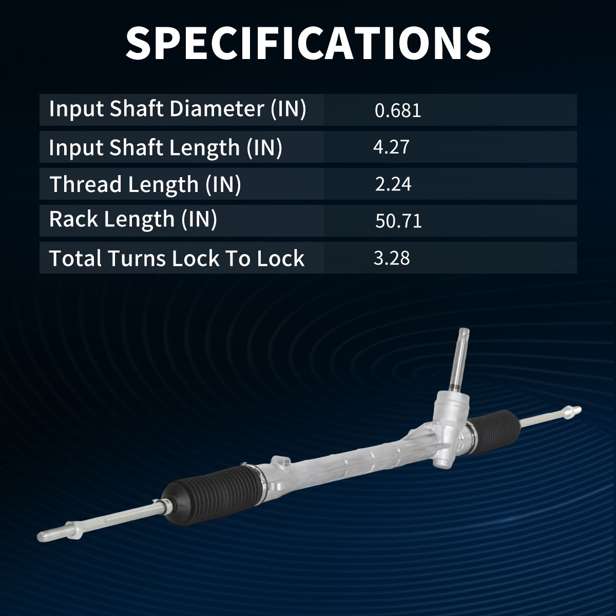 For Mitsubishi Outlander Sport 2011-2020 2.0L 2.4L Power Steering Rack & Pinion