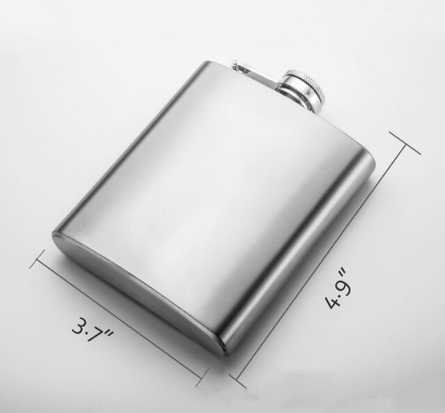 7oz Pocket Flask with Funnel Stainless Steel Portable Wine Pot 190ml