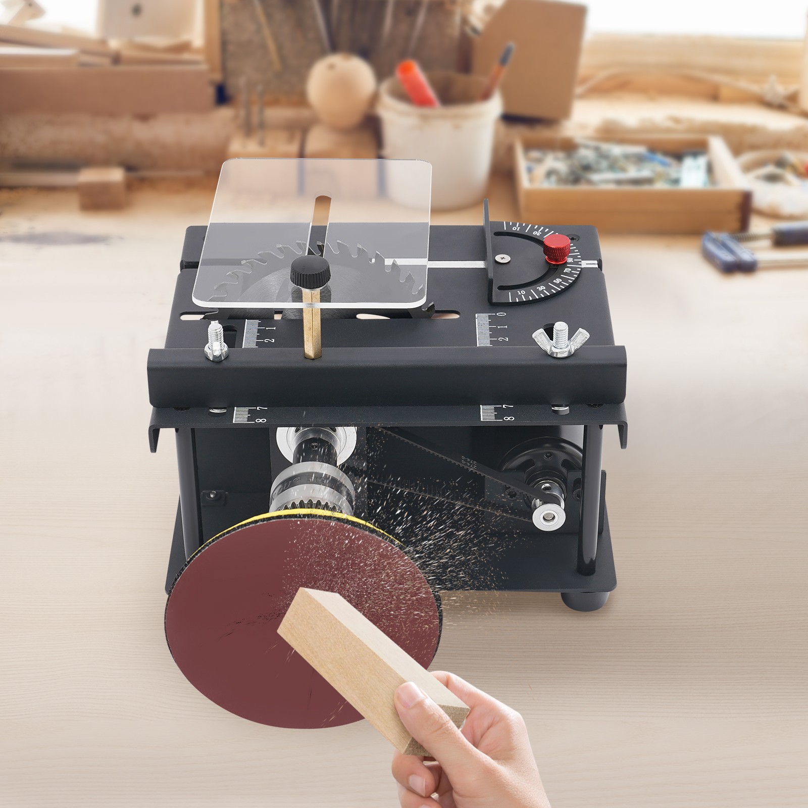 Mini Table Saw Small Woodworking Electric Bench Saw Precision DIY Cutting Tool