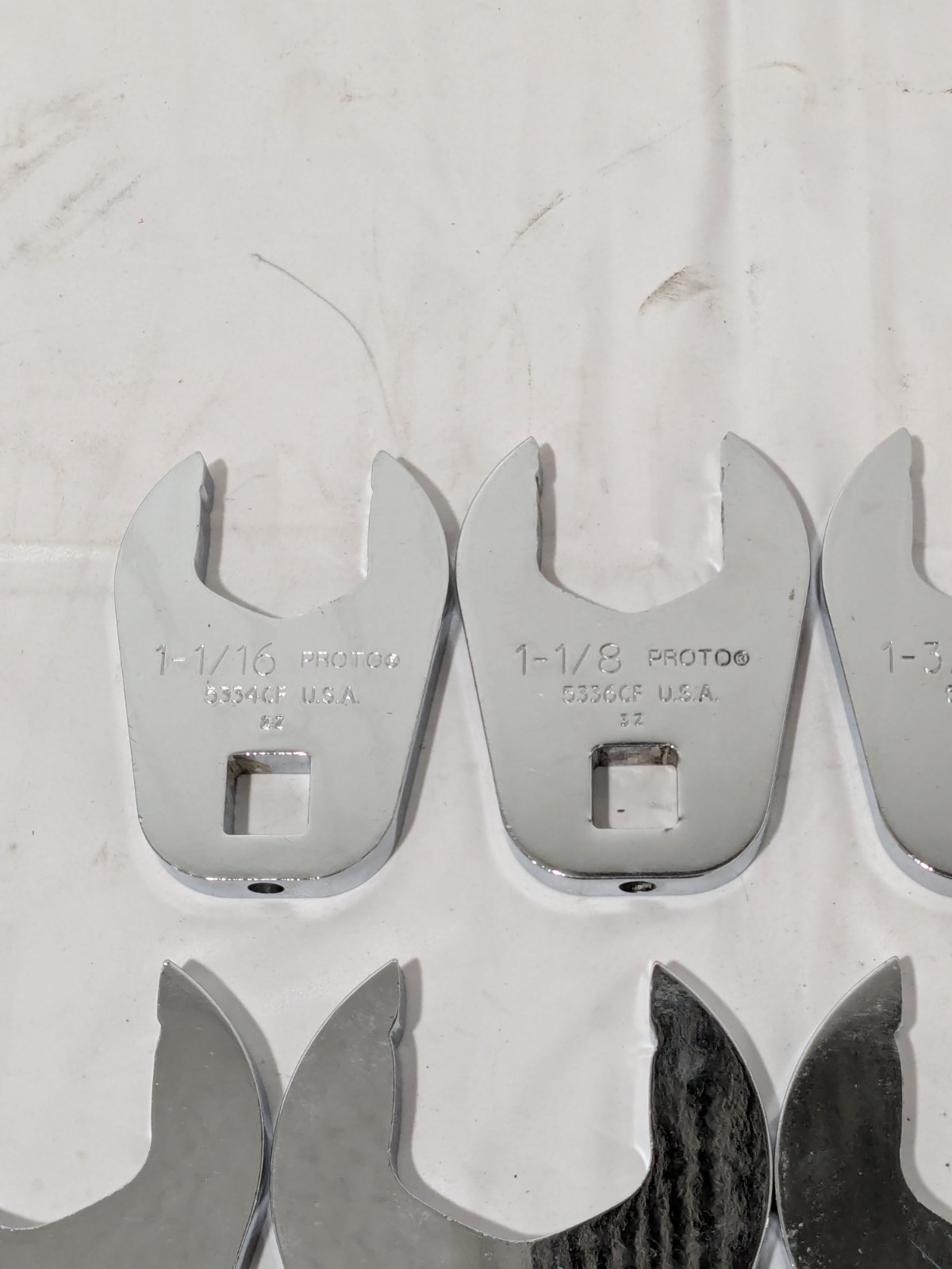 Proto 15 Pc 1/2" Drive Open End Crowfoot Wrench Set 1-1/16 to 2" J53001CF