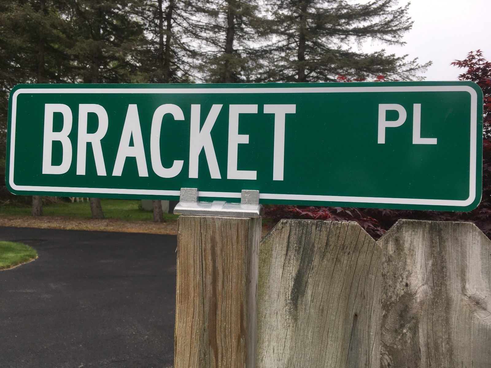 Street Sign Bracket - for 4" x 4" wood post