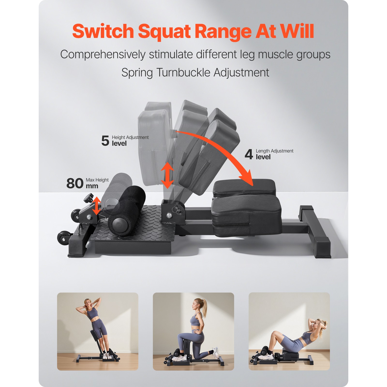 Uimoso Foldable Sissy Squat Machine for Glutes and Lower Body Workouts