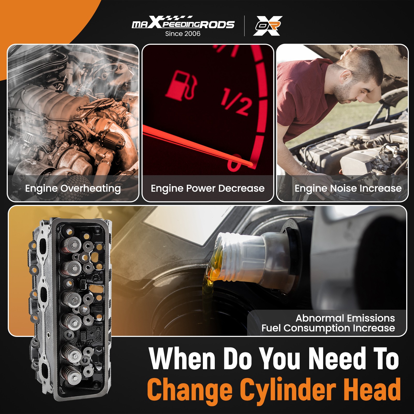 Complete Cylinder Head for GM Chevy Marine 4.3L 262Cu.V6 engine 92-14 12557113