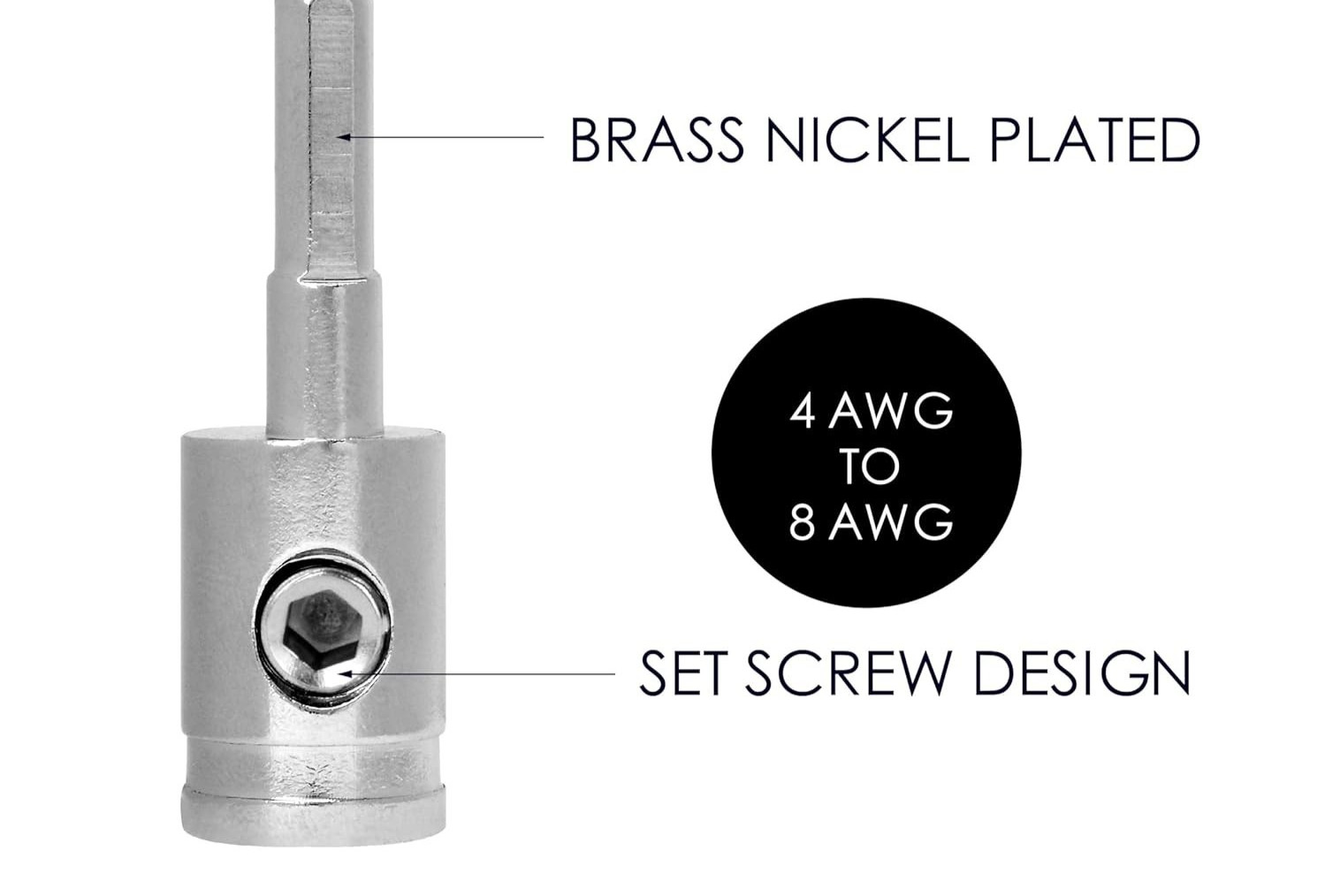 Amp 2 Input Reducers Wire Reducer 4 Gauge to 8 Gauge Car Audio Power/Ground