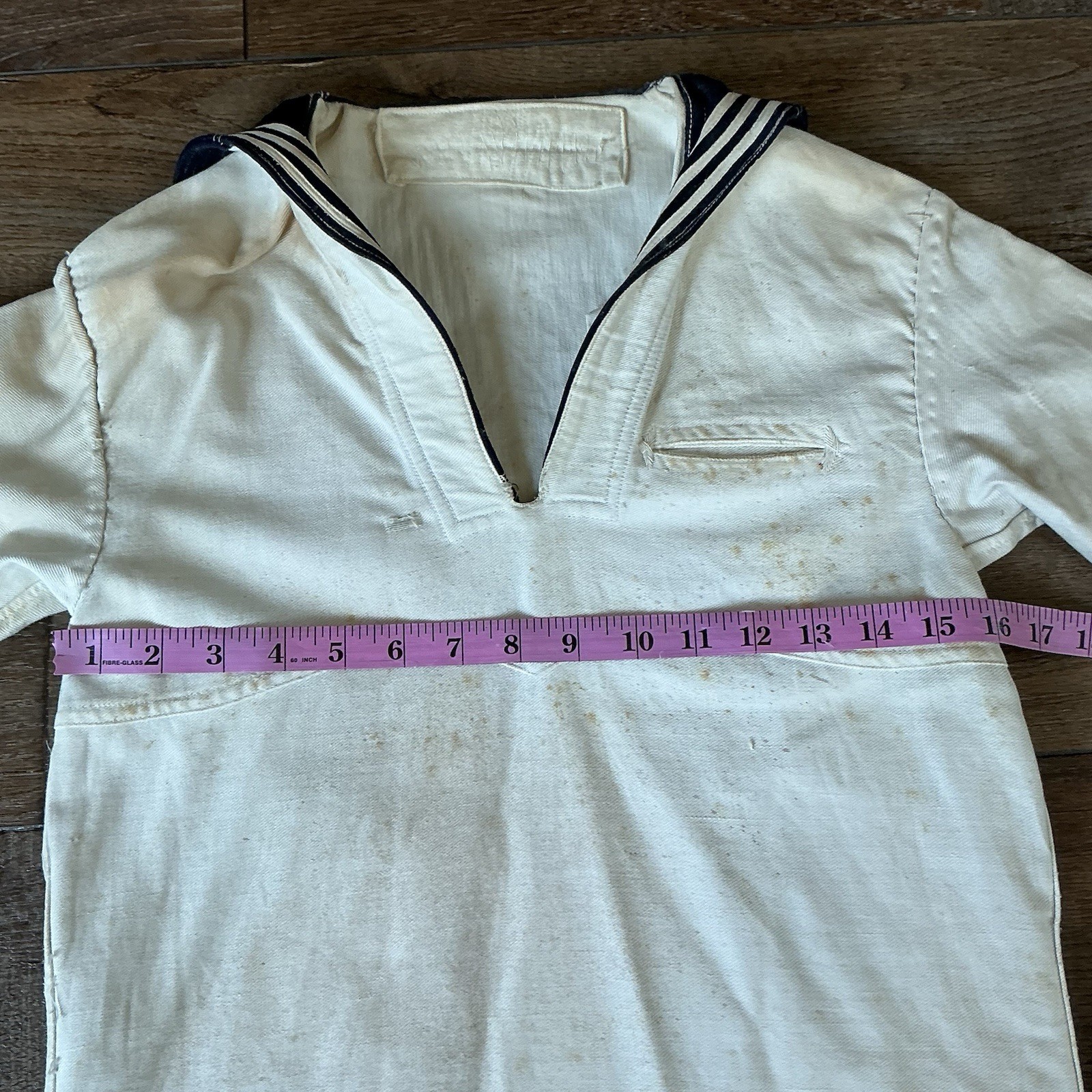 VTG US Navy Sailor Sumper Shirt Cotton Pullover Uniform XXS XS Military #251117