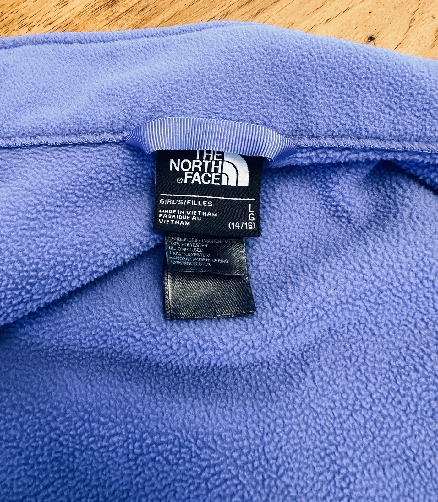 The North Face Jacket Girls Large Purple Grape Fleece Full Zip Outdoor Coat