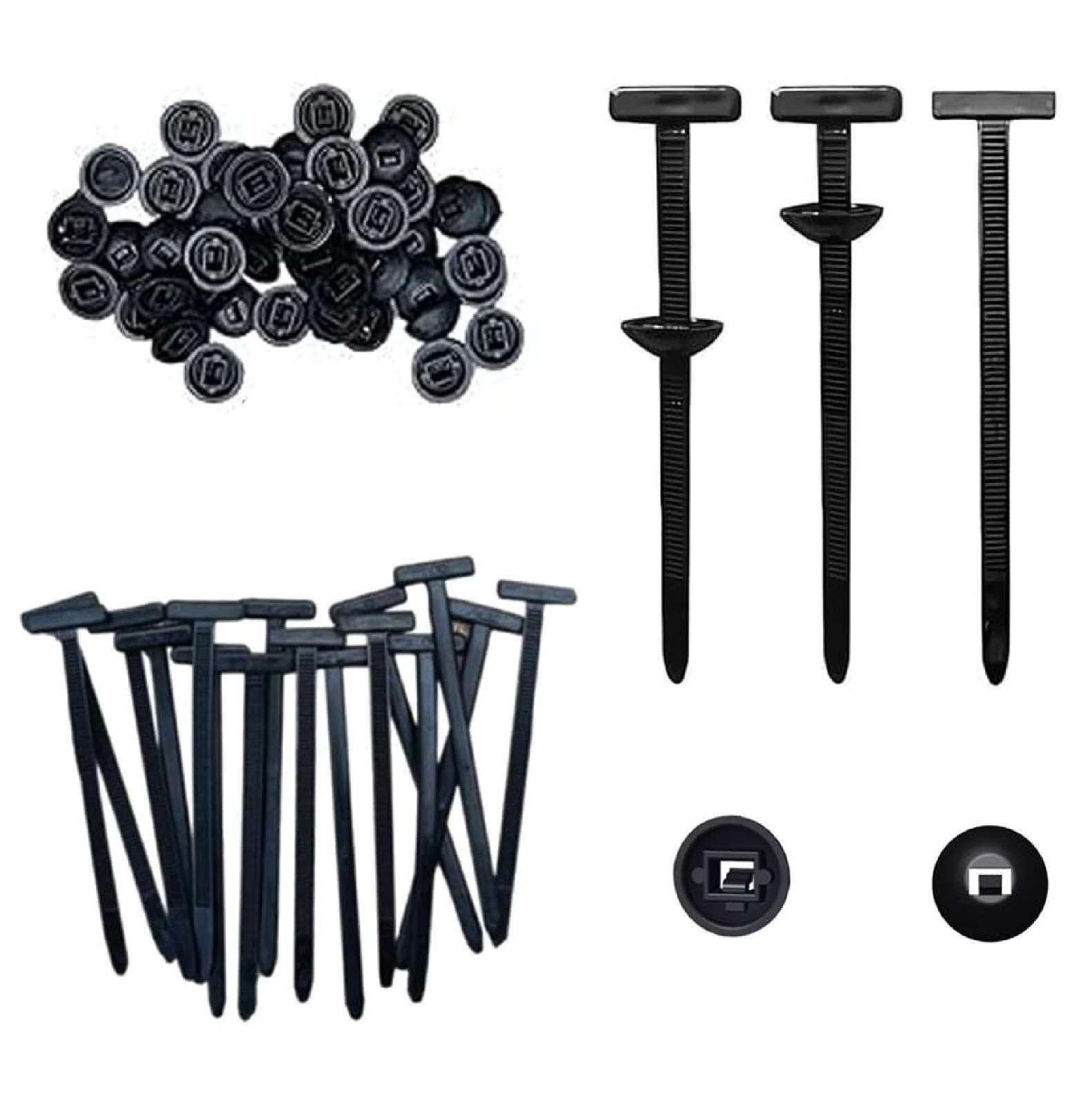 T Zip Tie 120 Pack Cable Tie Buckle Fixion Tools Nylon Universal Self Locking Fe