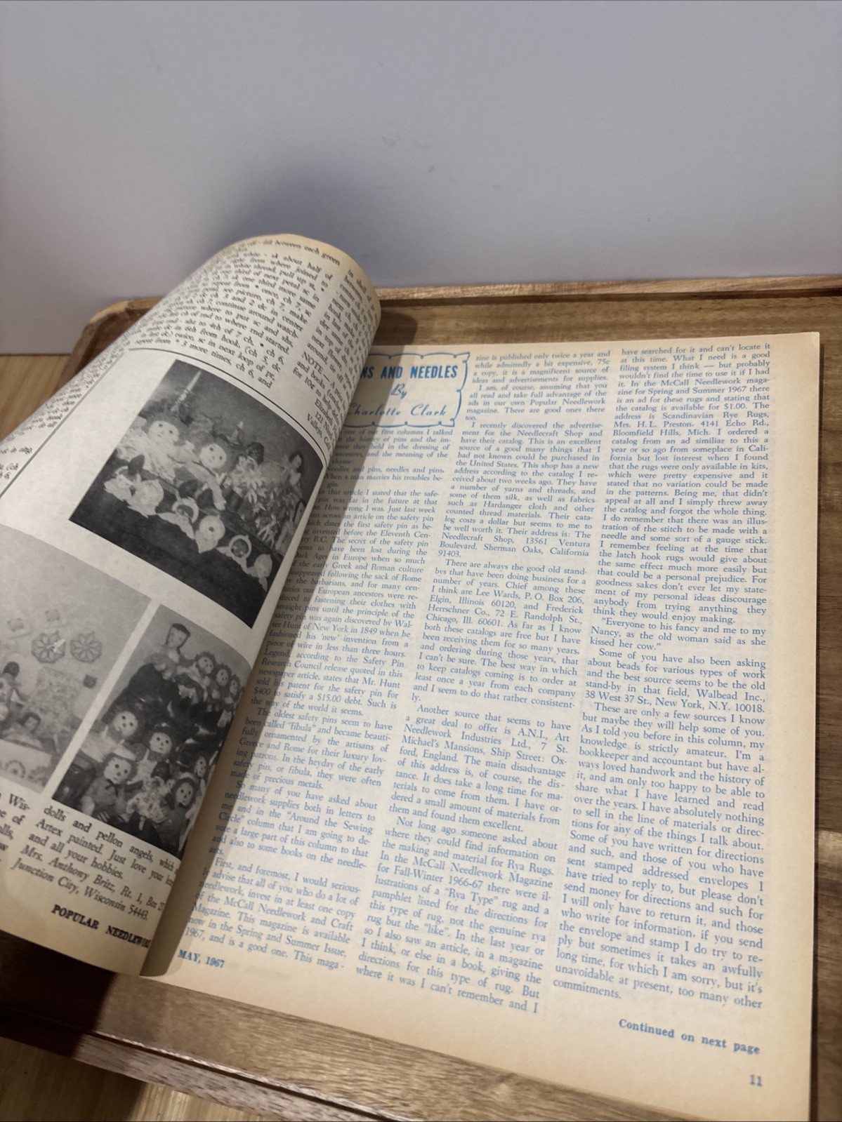 Vtg Popular Needlework May 1967 Paper Sewing Patterns Crafts Booklet Quilting