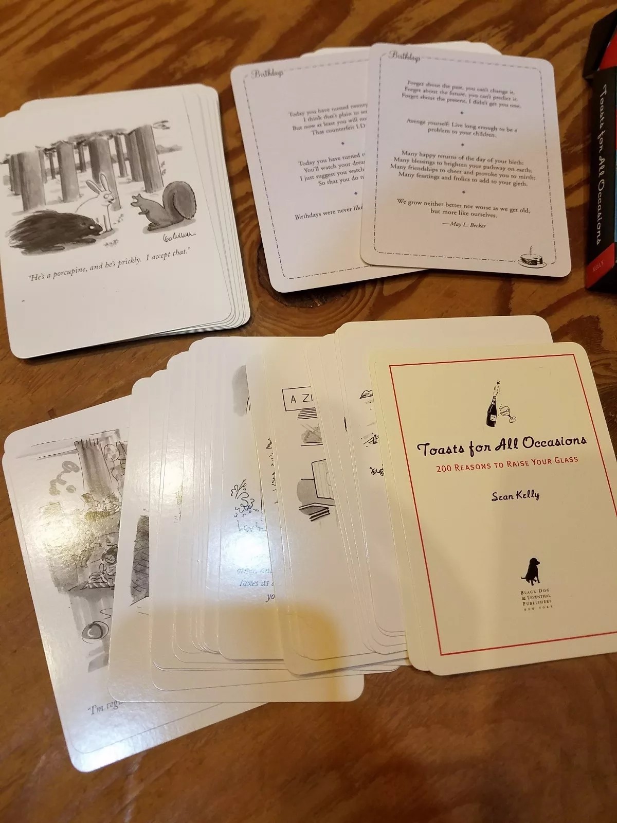 Toasts for All Occasions~200 Reasons to Raise Your Glass box of cards Sean Kelly