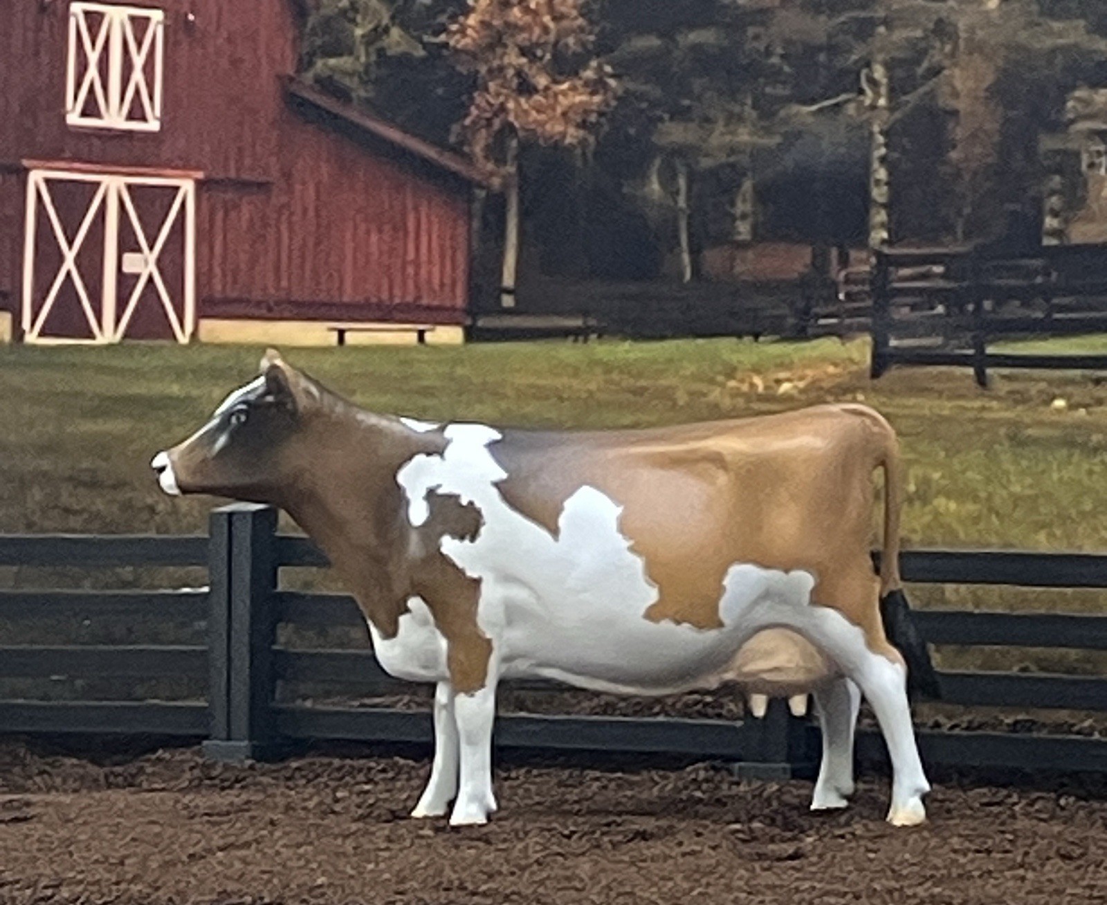 Custom CM Breyer TSC 1:20 Ornament Spot Jersey Holstein Figurine Model Dairy Cow