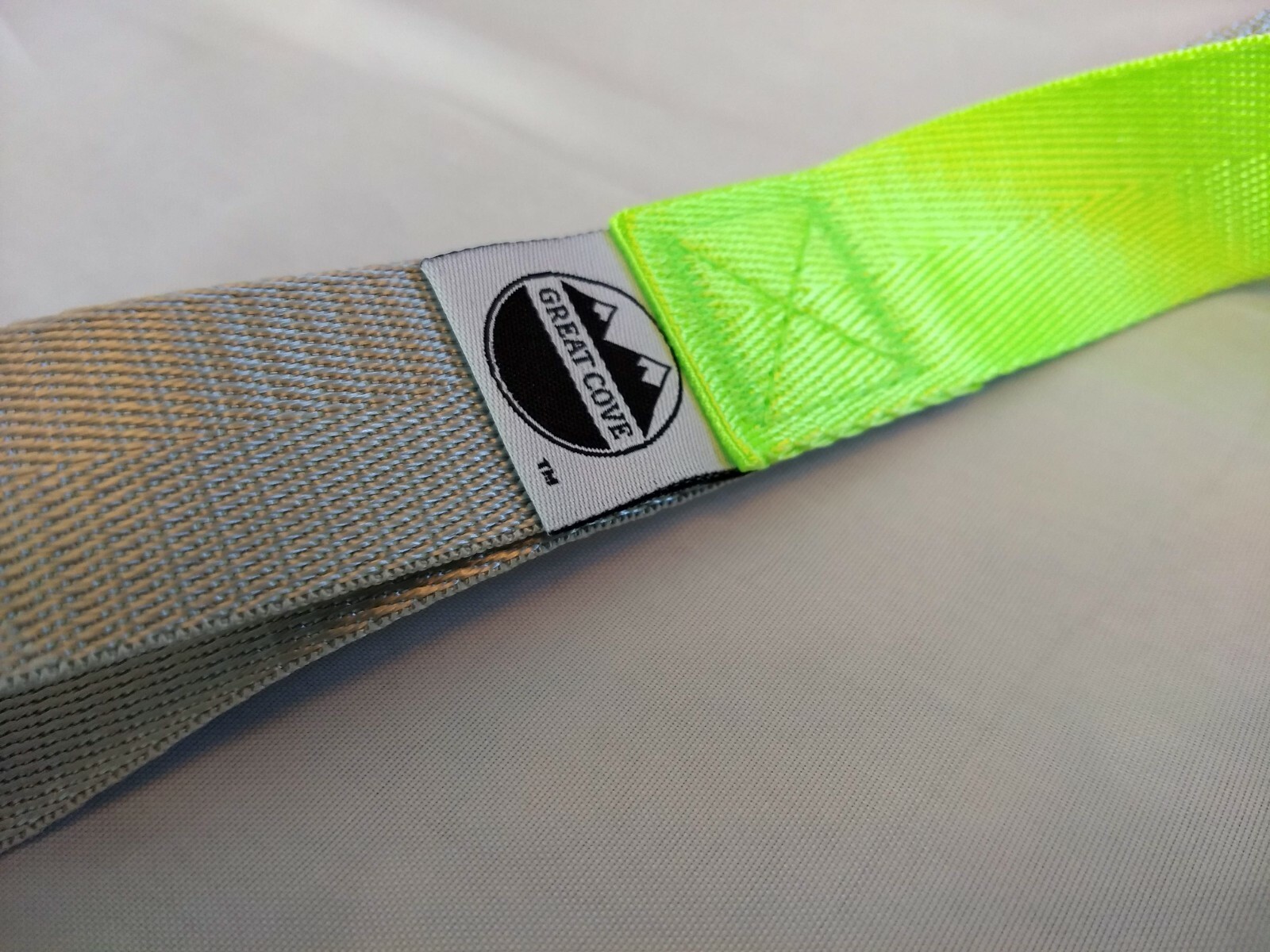 Great Cove 8 ft Stretching Strap for Yoga & Physical Therapy 14 loops Green/Gray