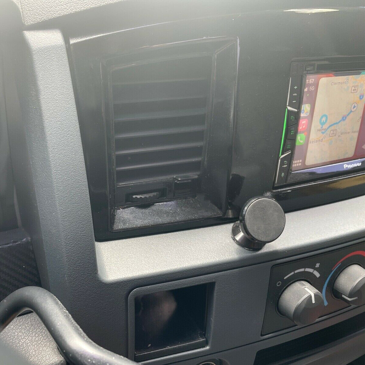 Radio Double Din Dash Install Bezel Kit Silver Slate Grey Fits 2006-09 Dodge Ram