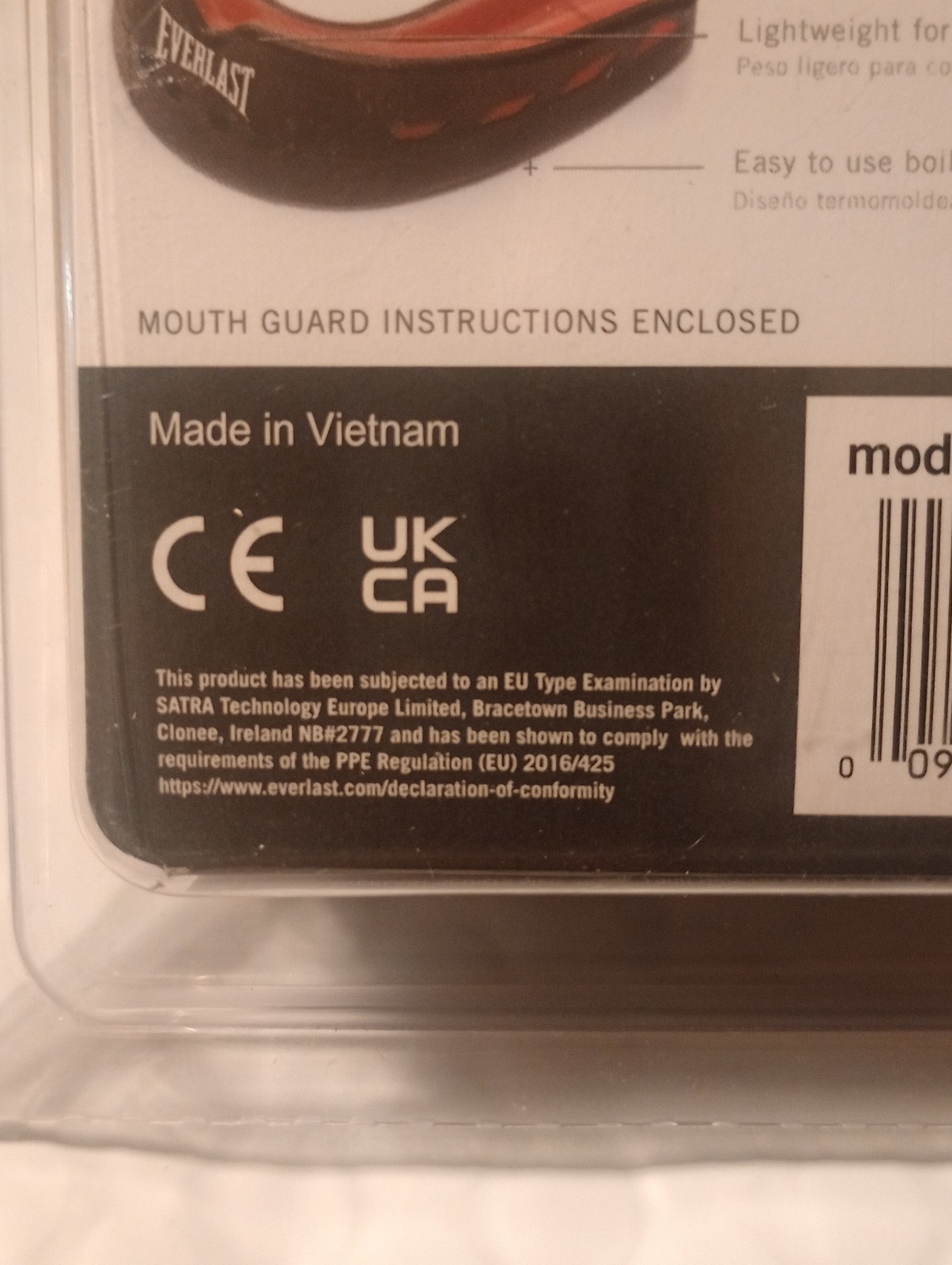 Everlast Evershield Double Mouth Guard 14000007 Dual Layer Technology with Case