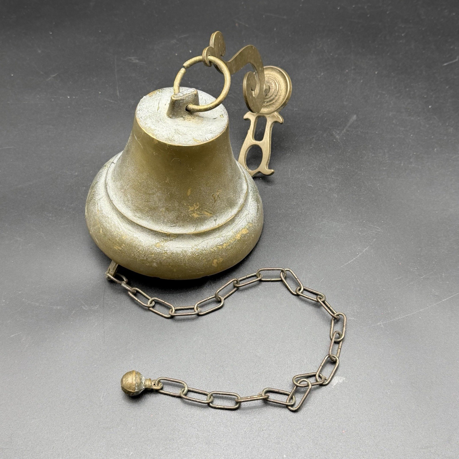 Vintage Wall Mount Hanging Bell Solid Brass