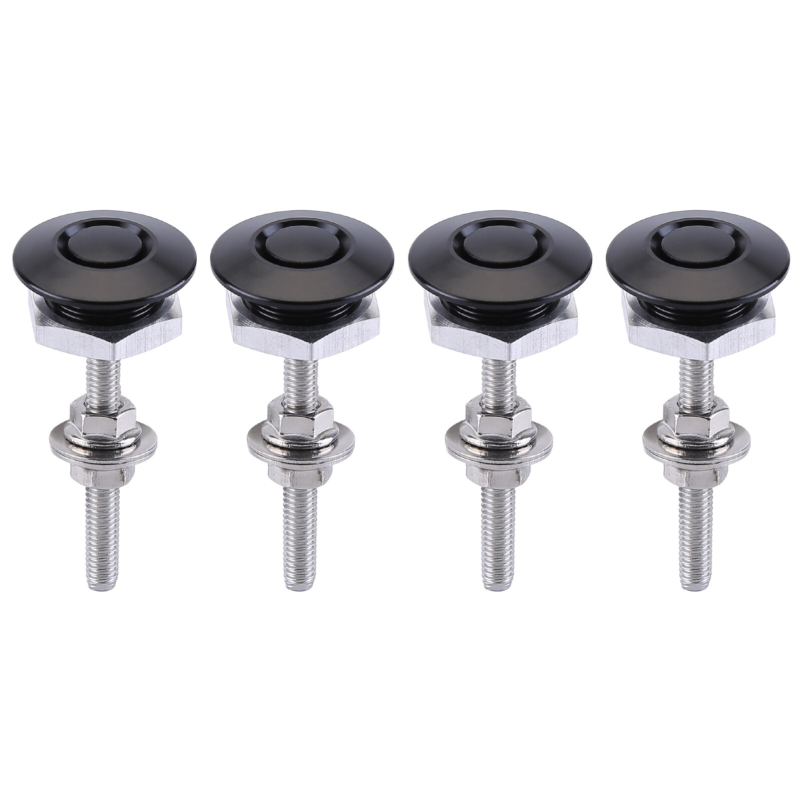4PCS Aluminum Bumper Quick Release Fasteners Kit For Car Trunk Fender Hatch Lid