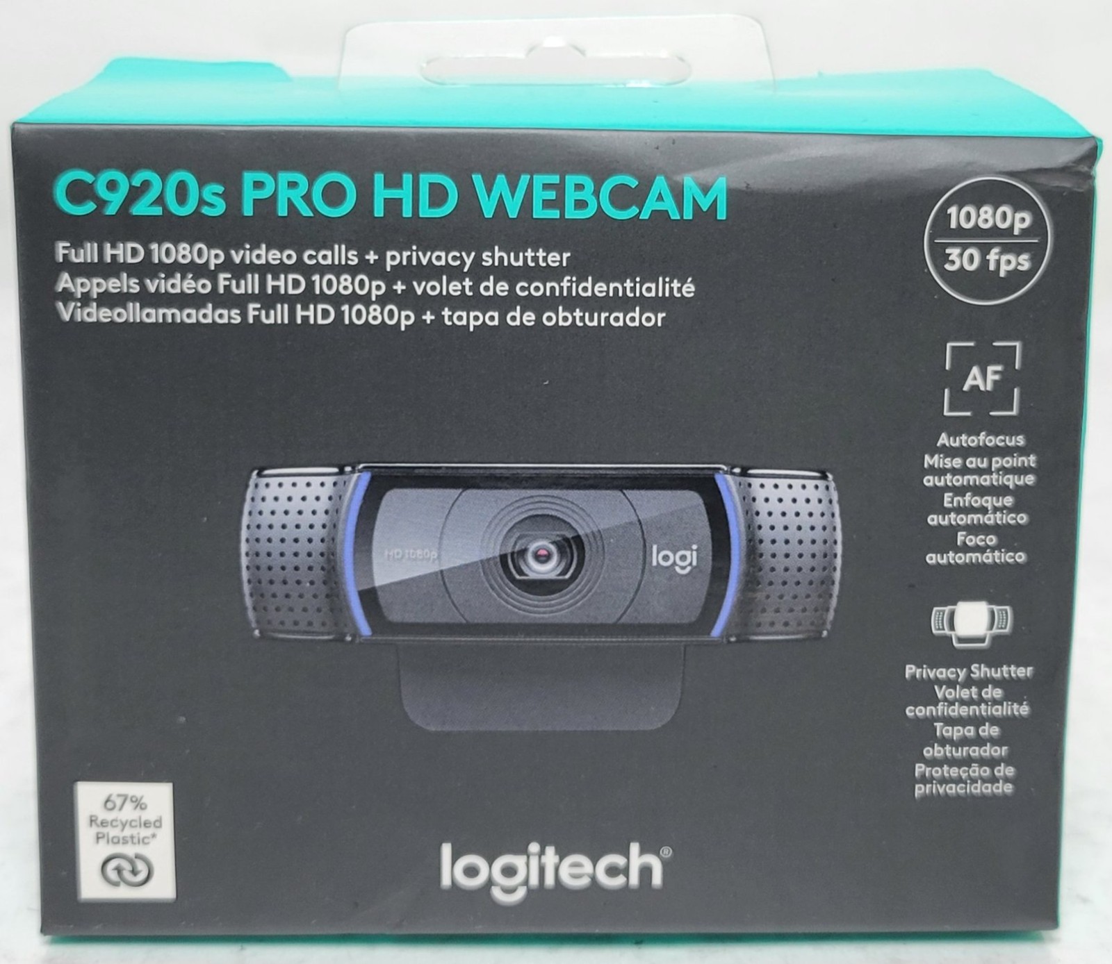 BRAND NEW LOGITECH C920s PRO HD WEBCAM FULL HD 1080p W/Privacy Shutter