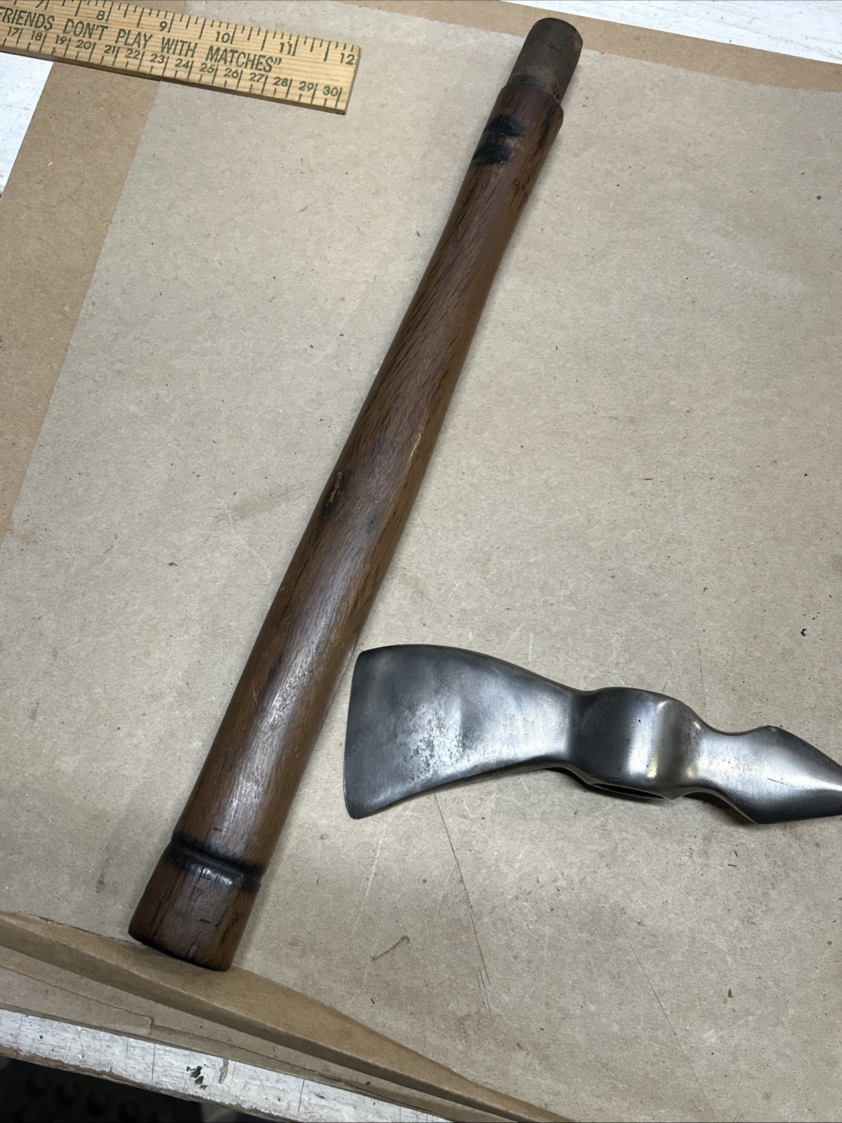 Vintage Native American Indian Style Tomahawk w/ Original Handle Used Nice