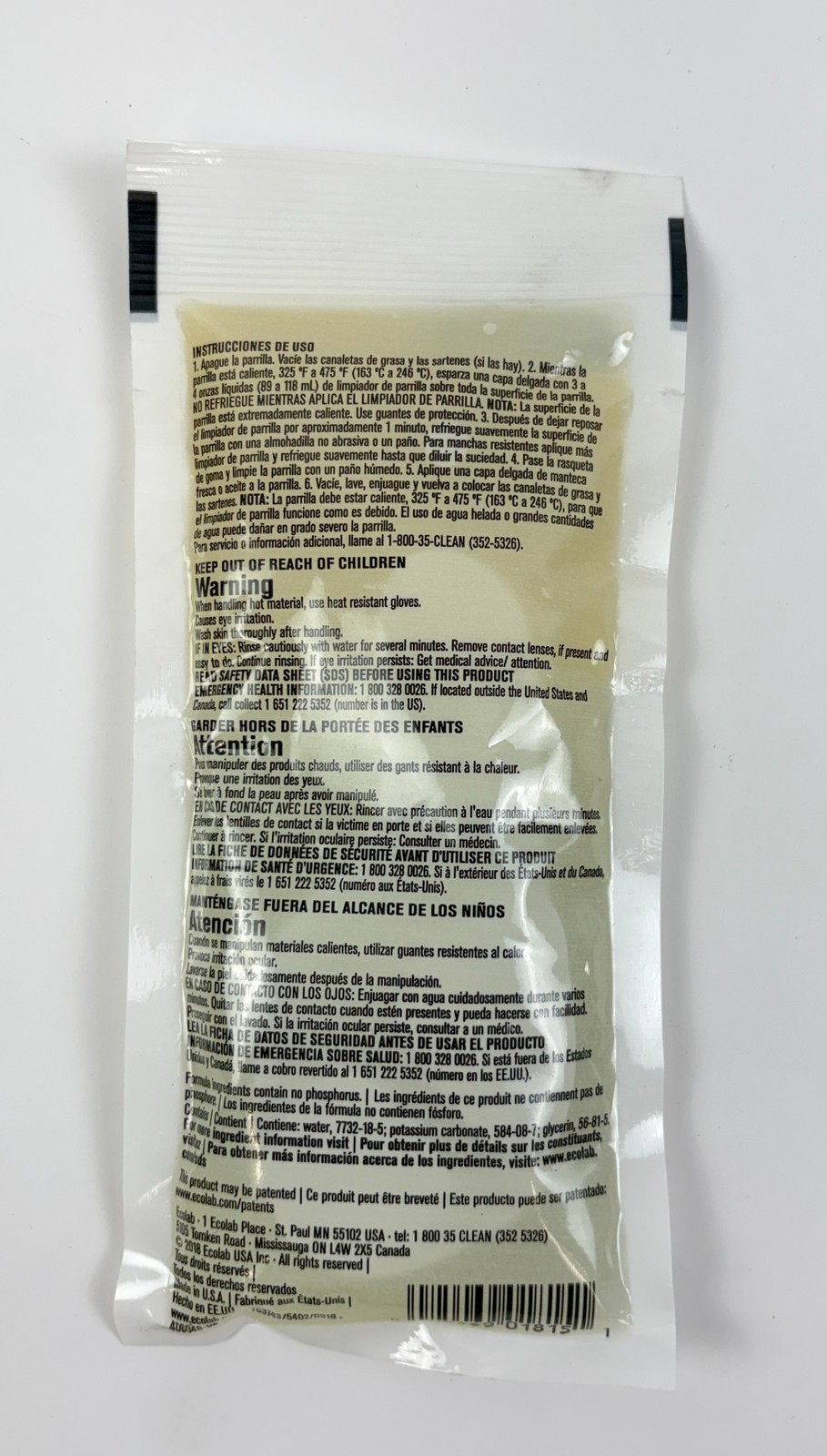 Ecolab Grease Express High Temp Grill Cleaner 3.6 oz Set of 12