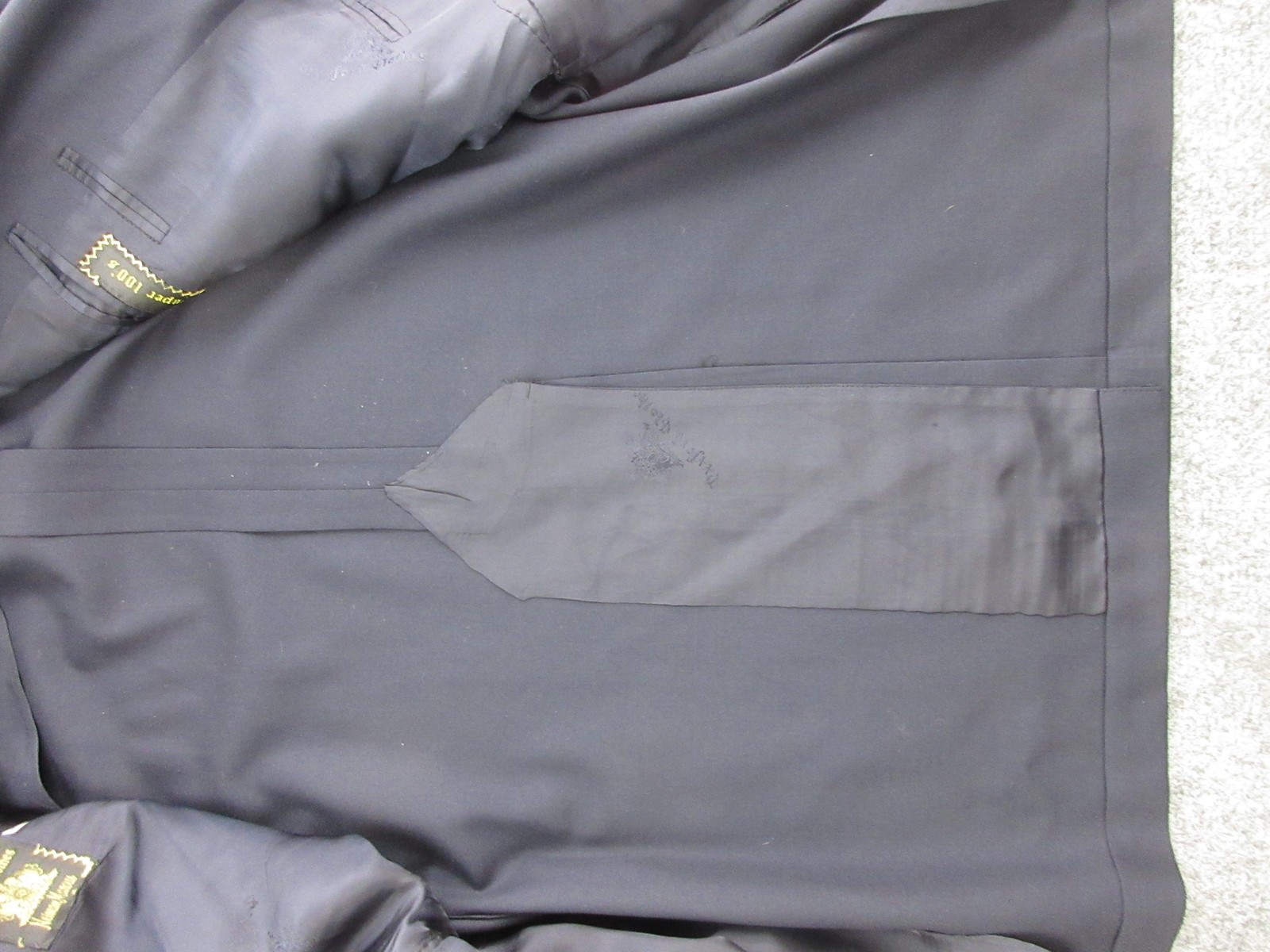 Oxxford Clothes Blazer Mens 44 Blue Super 100s Wool Two Button Sport Coat