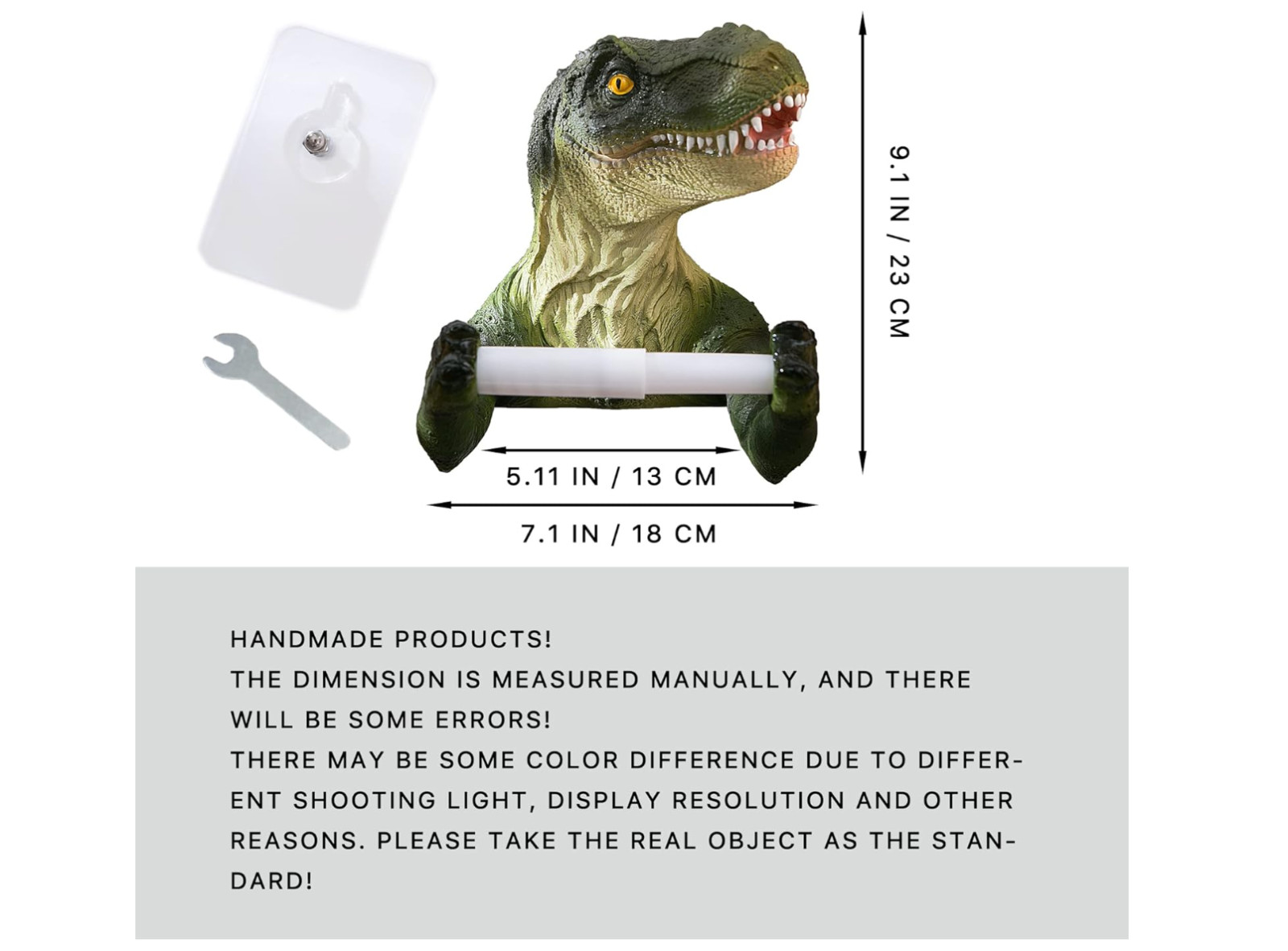 Dinosaur Toilet Paper Holder Wall Mount, Dino Towel Holder for Bathroom Wall ...