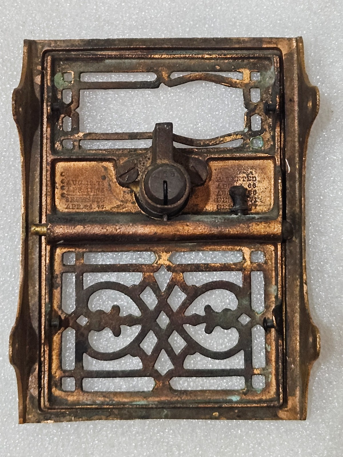 Rare 1870s Yale Lock Mfg Vintage 3.25" x 5" Post Office Door