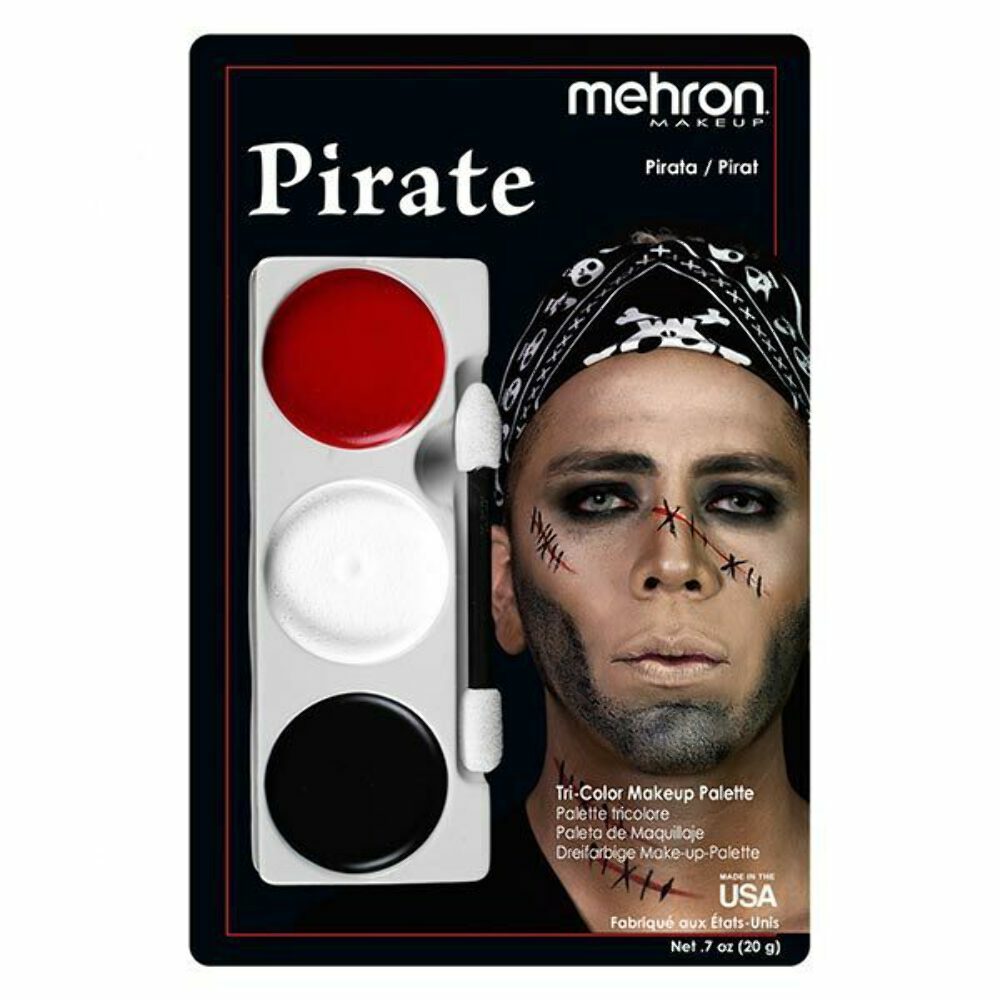 Mehron Tri-Color Character Palettes For SFX/Halloween/Cosplay, Various Styles