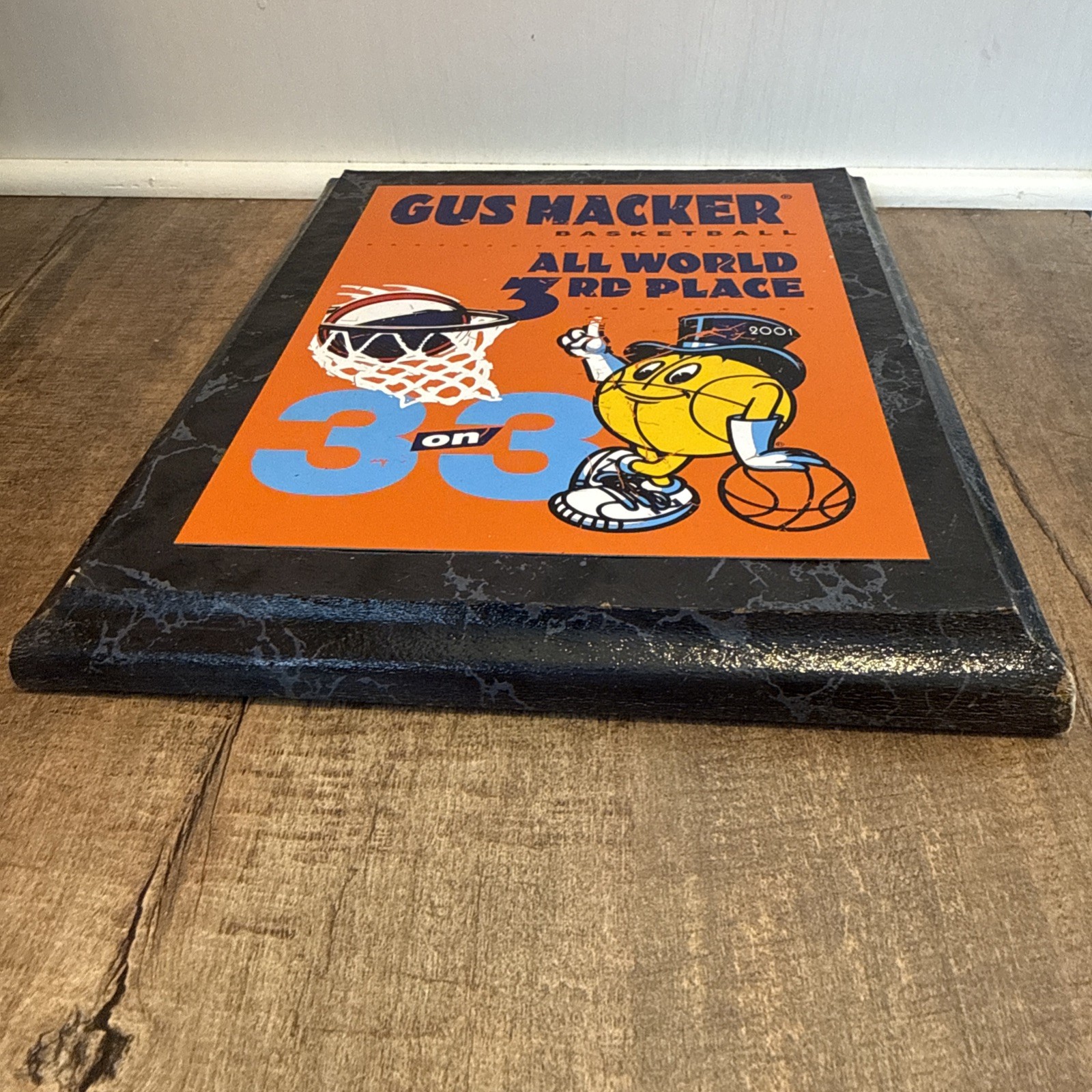 GUS MACKER BASKETBALL 2001 ALL WORLD PLAQUE 3rd PLACE 3 On 3