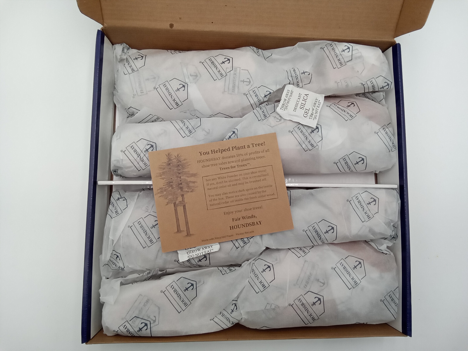 Houndsbay Wooden Shoe Tree Size XL Brass Jointed Stretchers 11.5 - 13. 2 Pairs