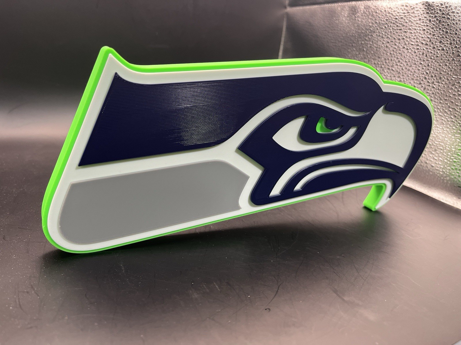 Seattle Seahawks Logo Sign Display | 3D Wall Desk Shelf Art