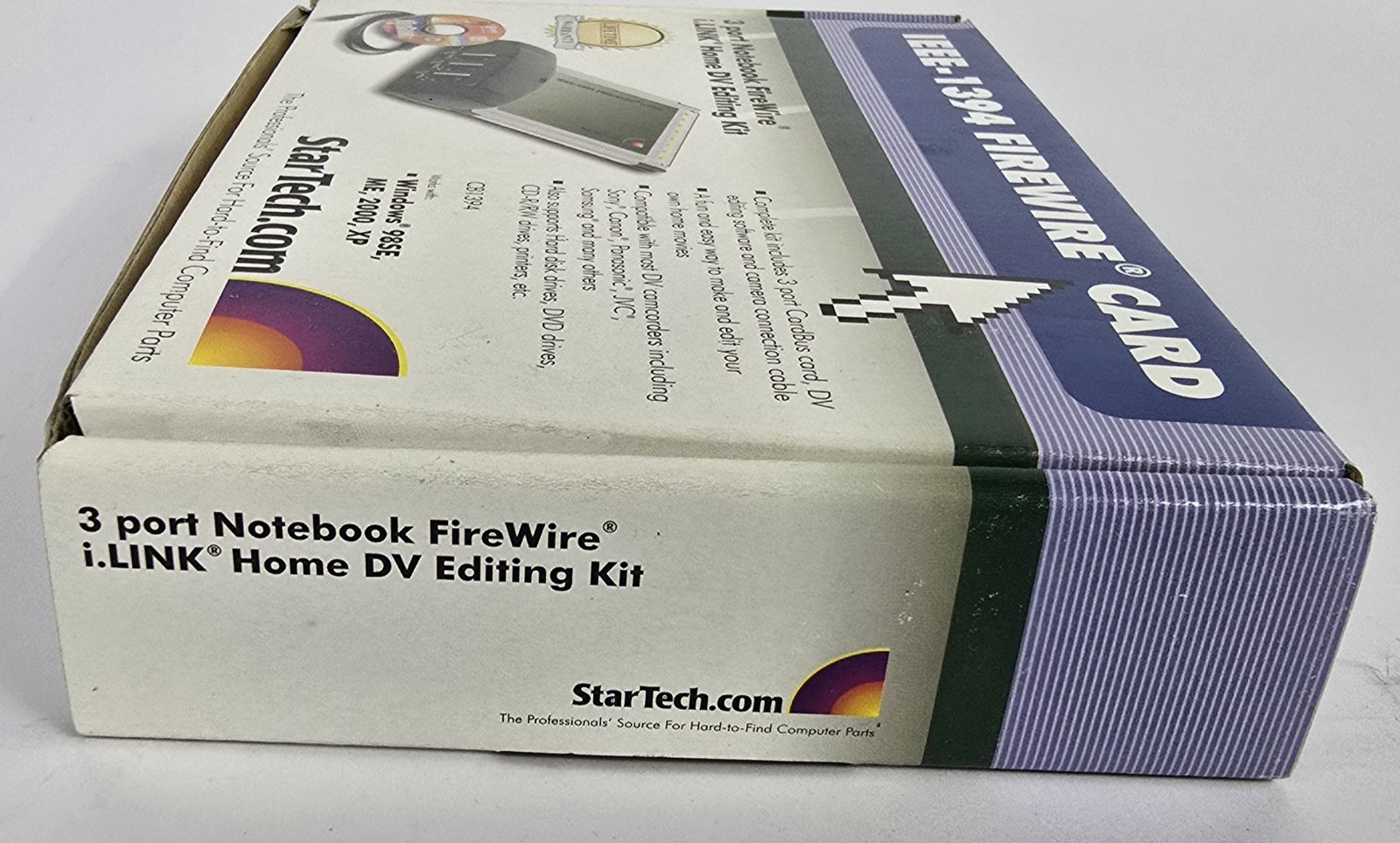 Startech FireConnect IEEE 1394 3-Port FireWire CB1394 CardBus Notebooks Laptop
