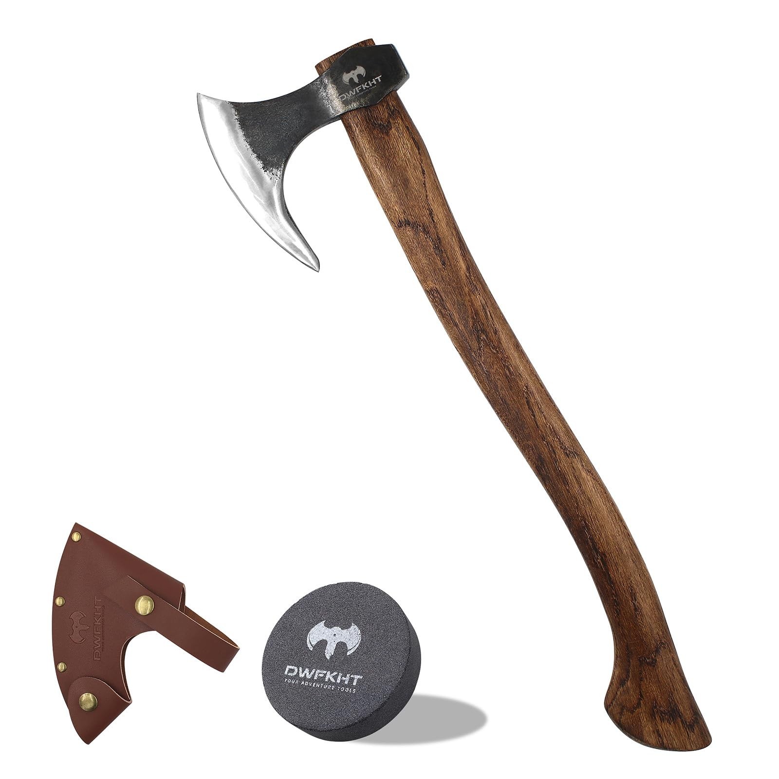 20.5" Viking Axe, Hand-Forged High Carbon Steel Tomahawk Axe, Viking Bearded ...