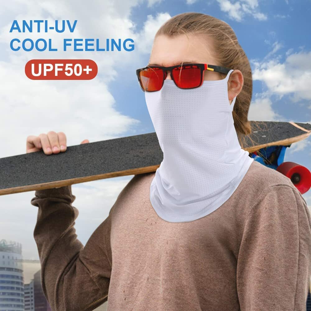 Balaclava Neck Gaiter with Ear Loops Scarf Bandana UV Sun Protection Face Mask