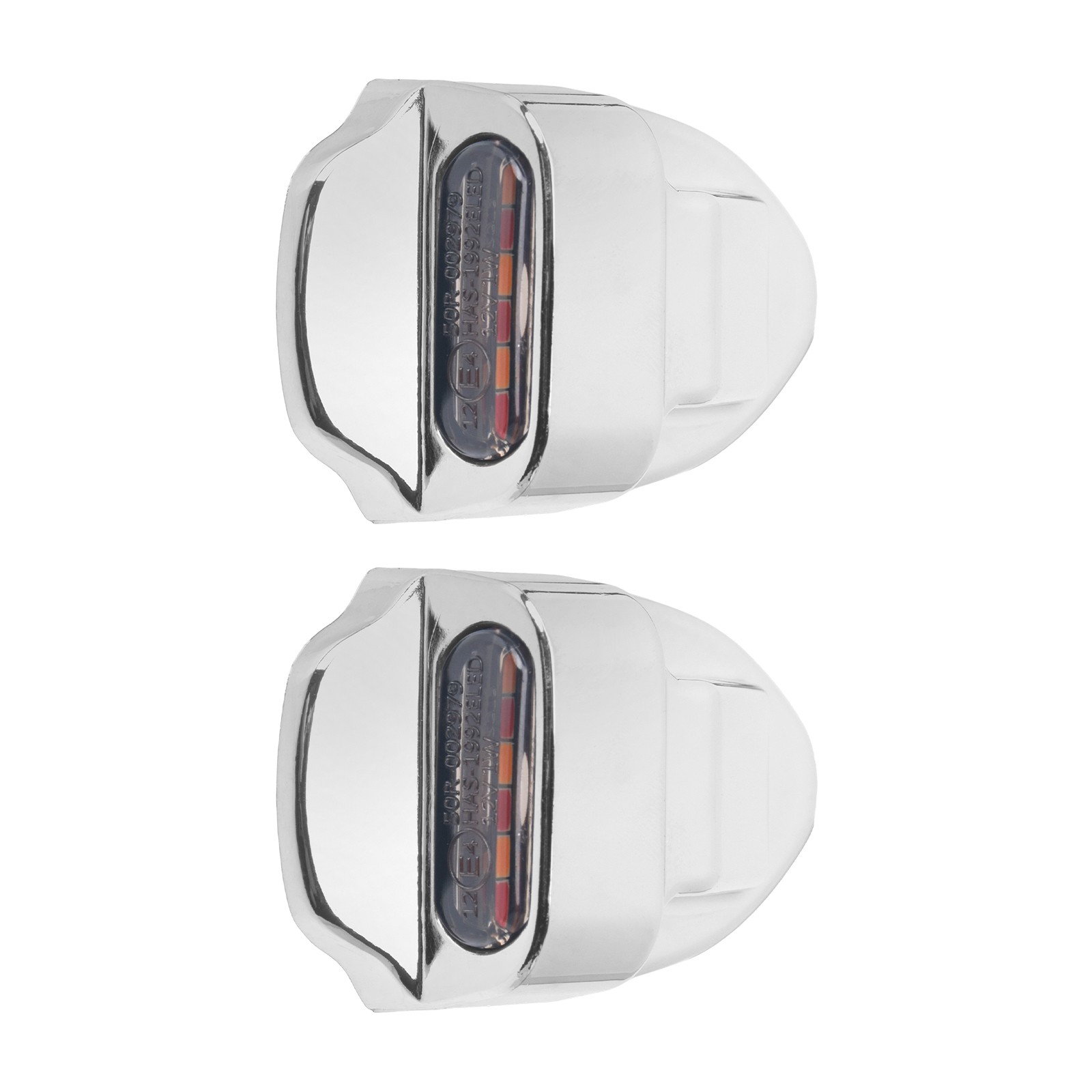 Chrome Rear Fender Strut Turn Signals LED Light For Harley Softail FXSTB 2000-25