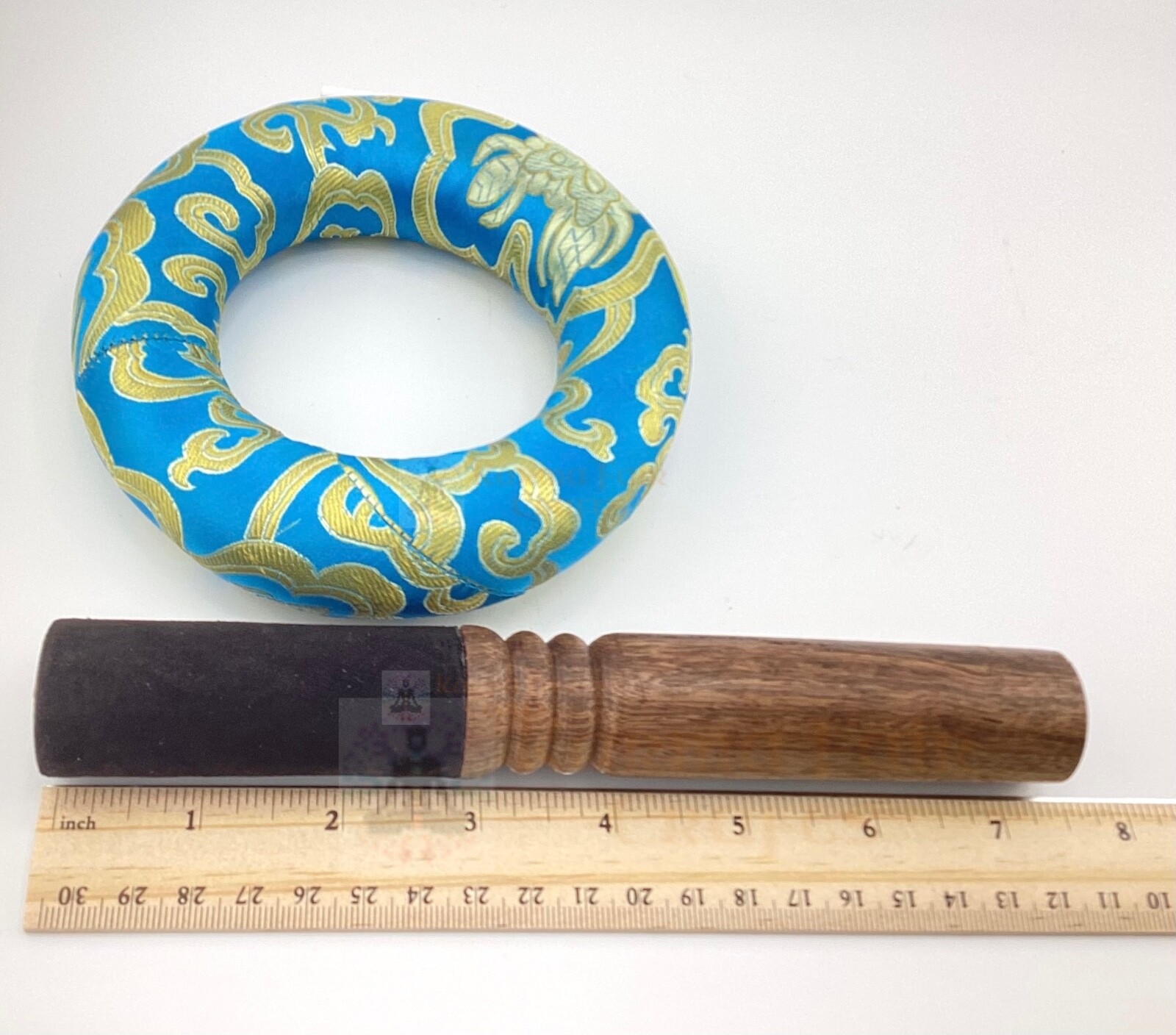 5" Singing Bowl Cushion with 7.5" Wooden Mallet Set.