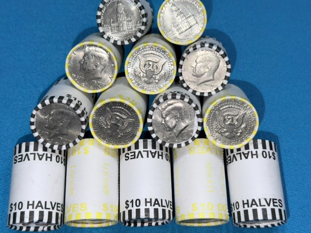 THE LOWEST PRICE. "2 Roll Min Purchase Required" Unsearched Kennedy Half Dollars