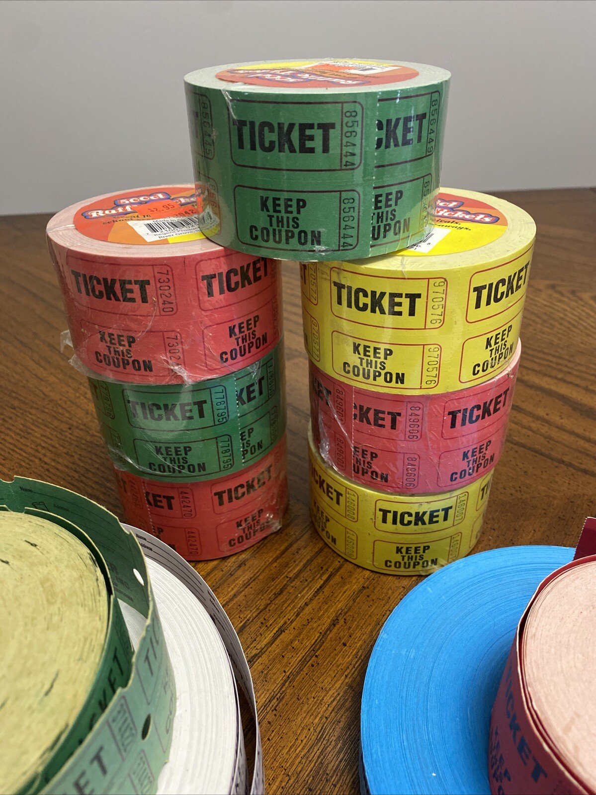 Keep This Coupon Ticket Lot Half And Half + Admit One Tickets Multiple Rolls