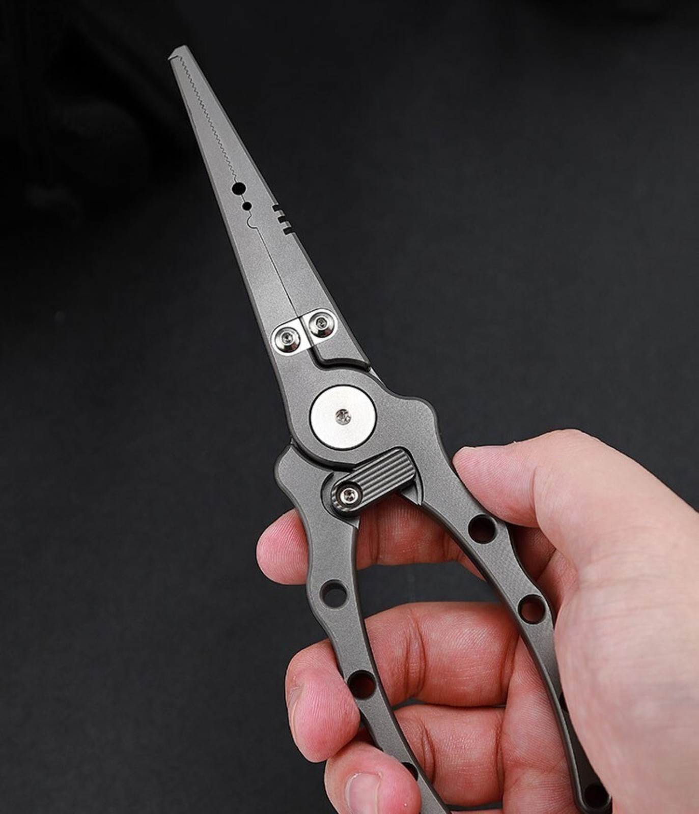 Premium Titanium Fishing Pliers Locking Line Cutters-Split Ring Pliers Hook