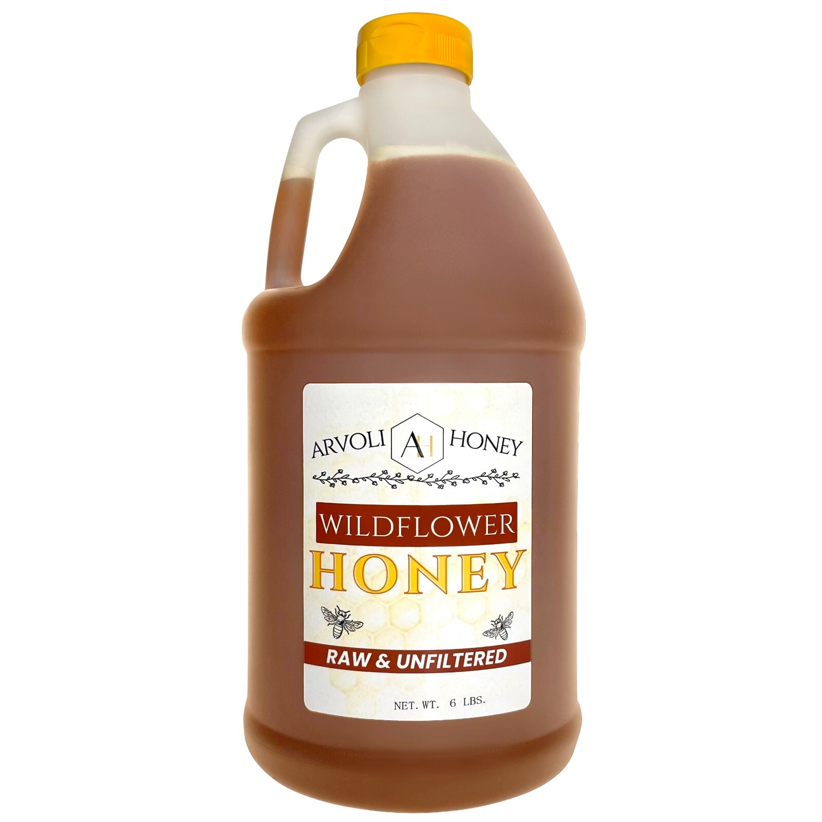 Raw Honey Bulk - Half Gallon of Honey - 6 LB Jug - Bulk Honey