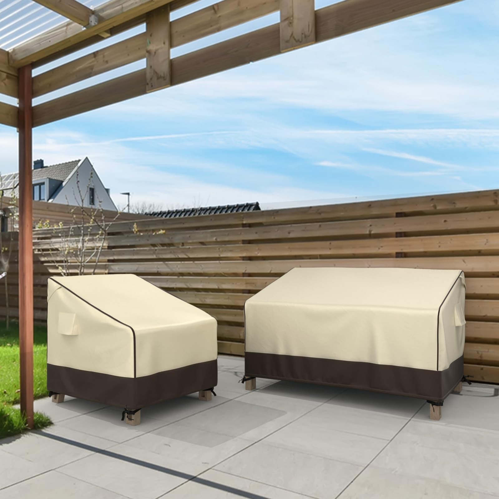 2 Pack Patio Chair Covers Waterproof Outdoor Furniture Covers 35" x 37" x 36" US