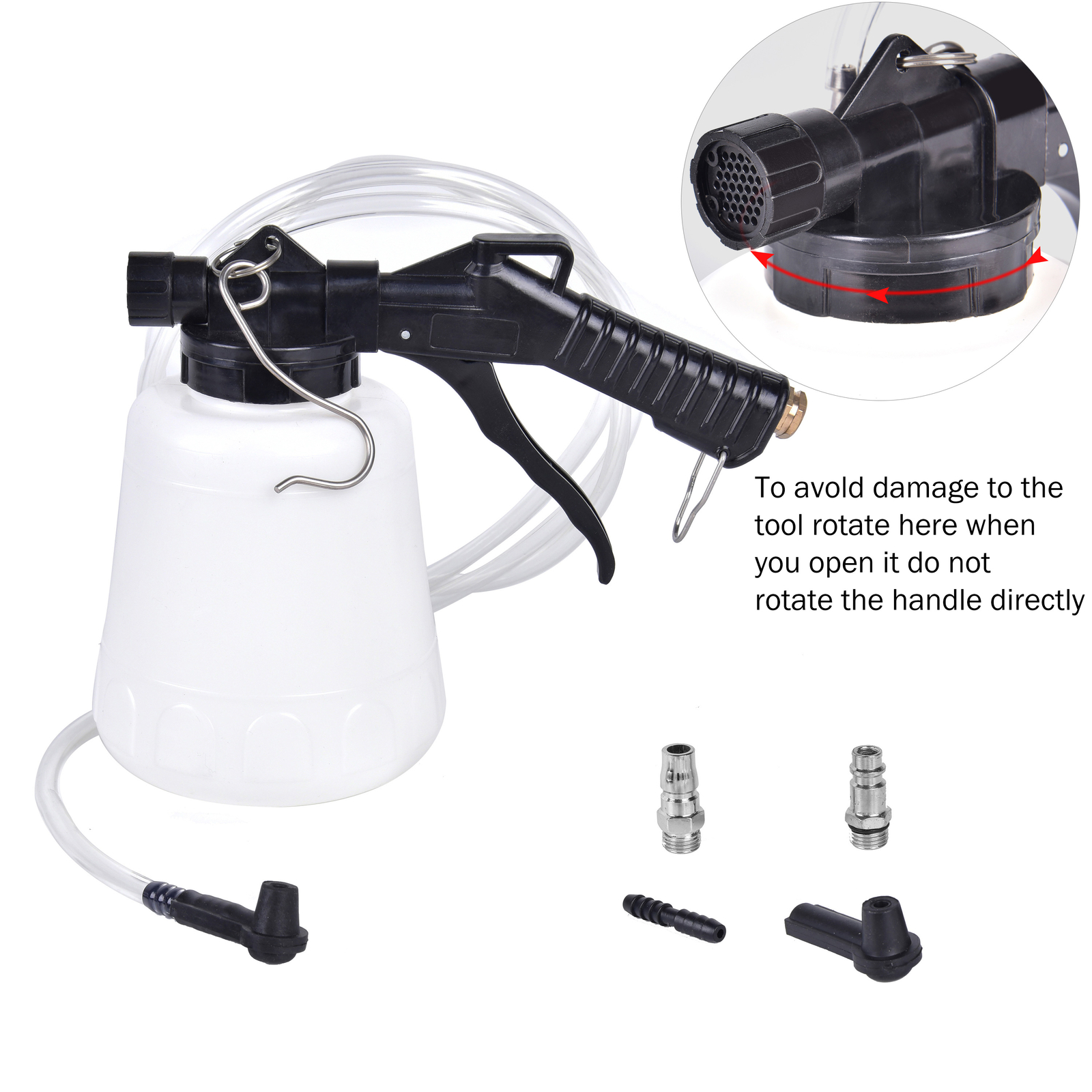 Pneumatic Vacuum Brake Clutch Fluid Bleeder Tool Adapters 70-110 PSI