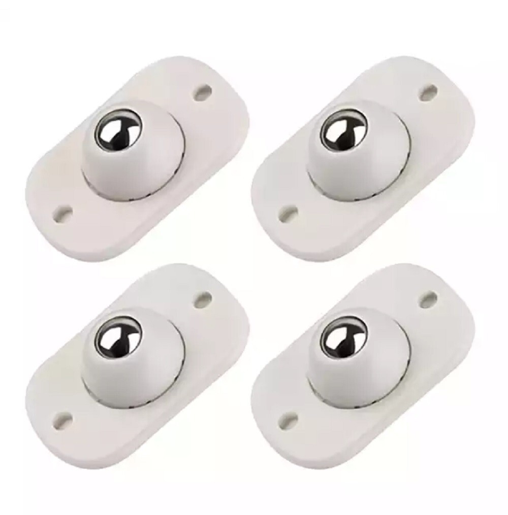 4 Pcs Self Adhesive Universal Pulley Stainless Steel Mini Swivel Caster Wheels