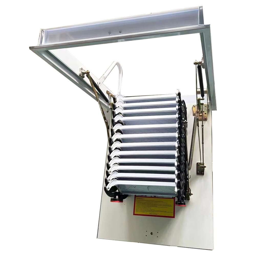 Attic Ladder Attic Pull Down Ceiling Ladder Access Stairs Carbon Steel Folding