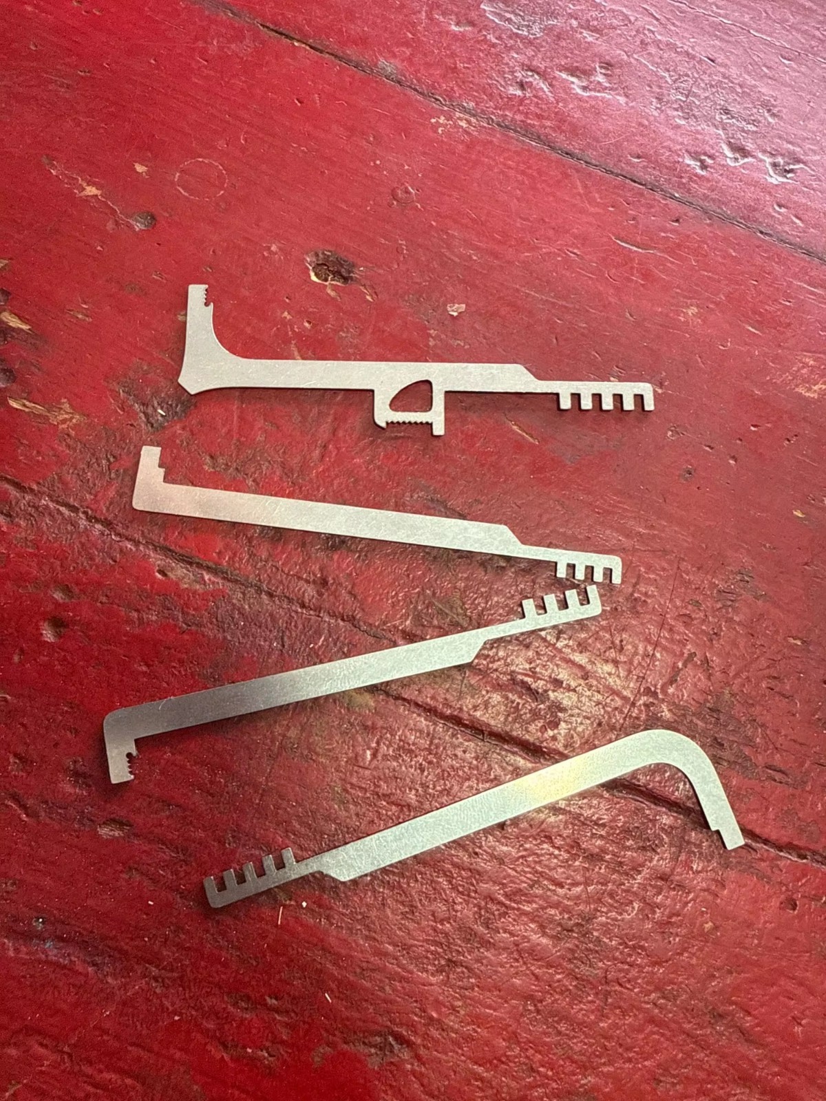 4pc Stainless Steel Comb Picks for Lock Out Police Fireman Locksmith Emergency