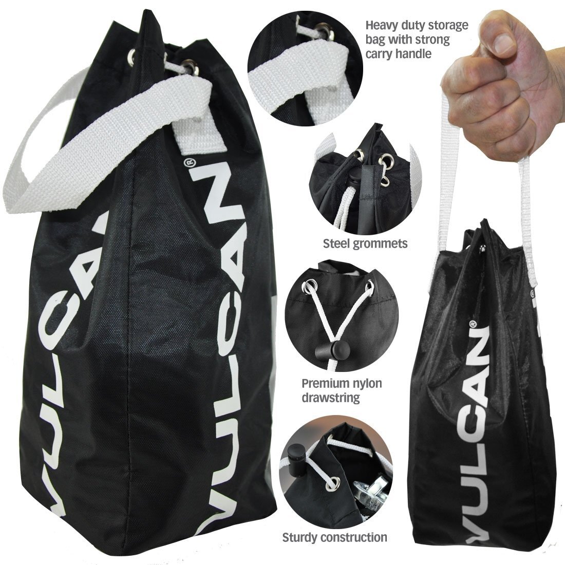 VULCAN Security Chain & Lock Kit - Premium Case-Hardened - 3/8" x 6' Chain