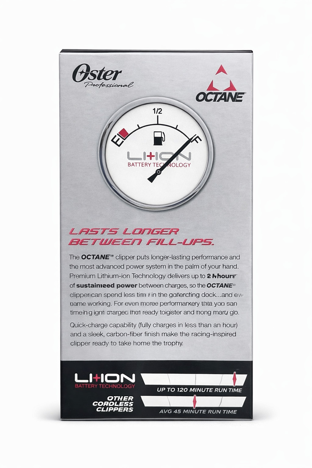 Oster Octane Heavy Duty Cordless Adjustable Clippers, Lithium-Ion, 76550-100