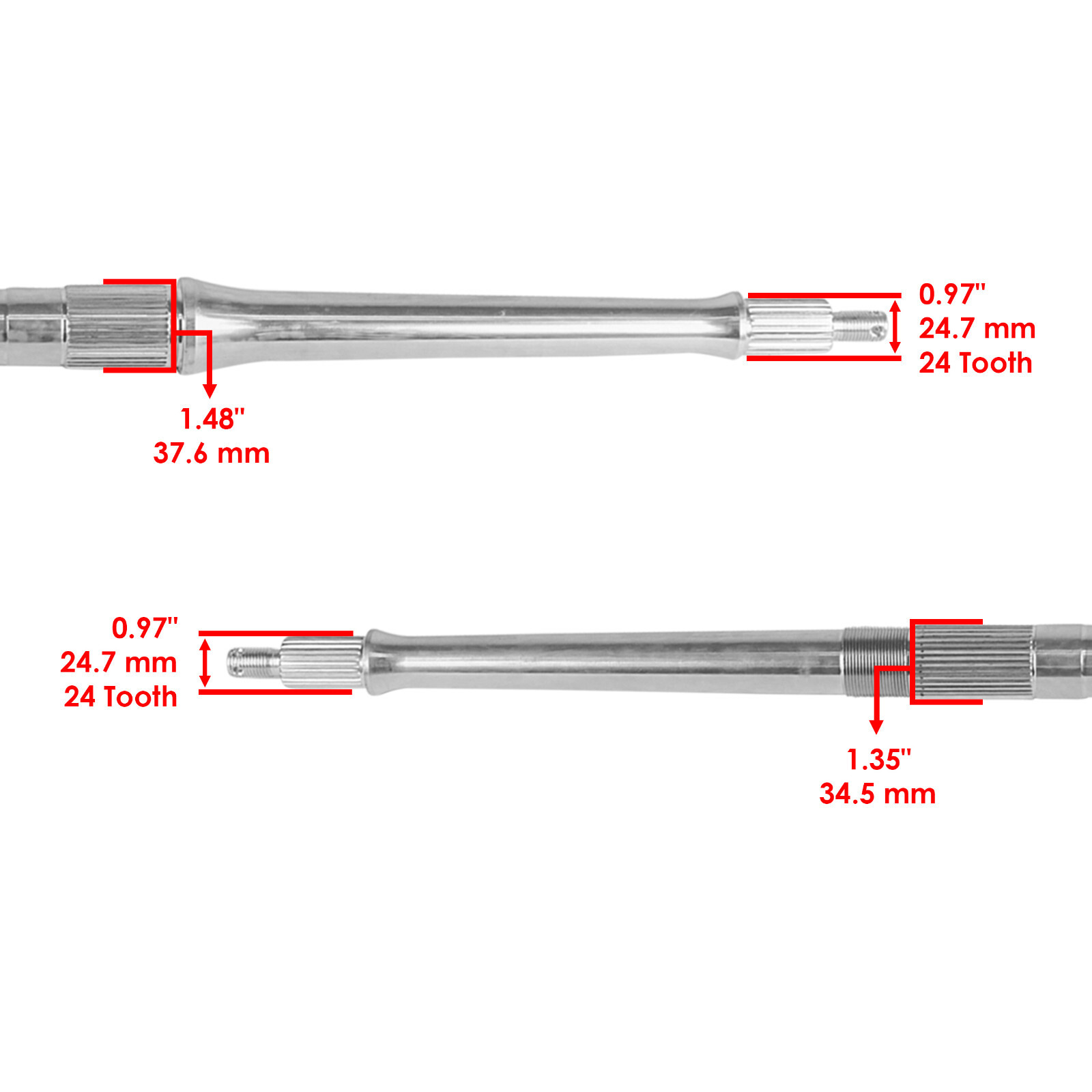 For Yamaha Banshee 350 Rear Axle Shaft w/ Housing Carrier Hub Bolt YFZ350 89-06