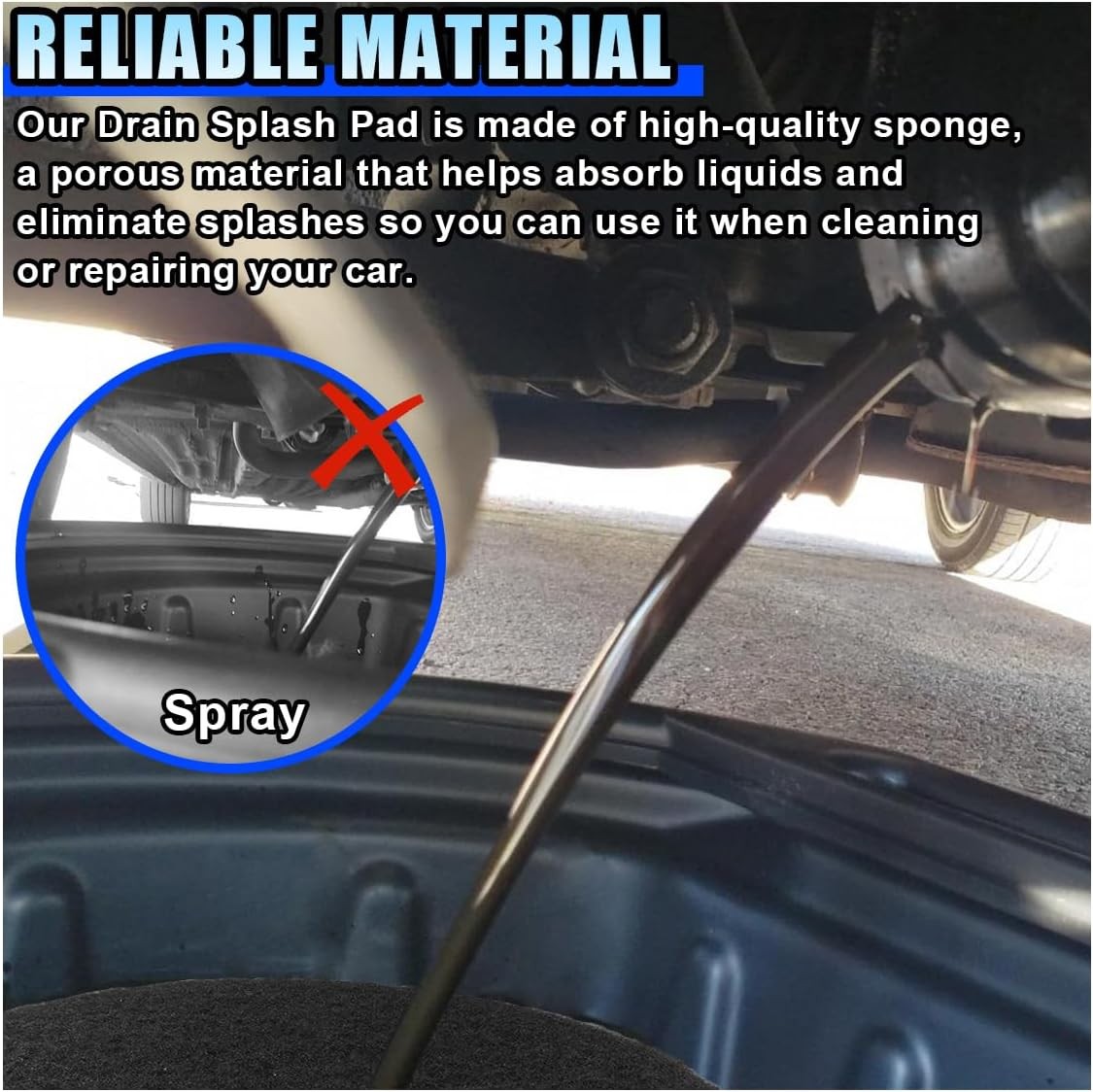 15'' Oil Drain Splash Pad, Round No Splatter Pad for Car Changing...