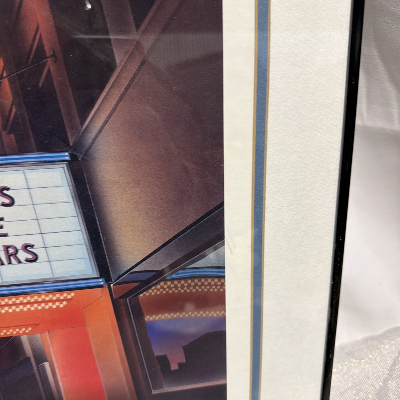 Vintage Framed 21,5x26’’ The Apollo Theatre Print Poster