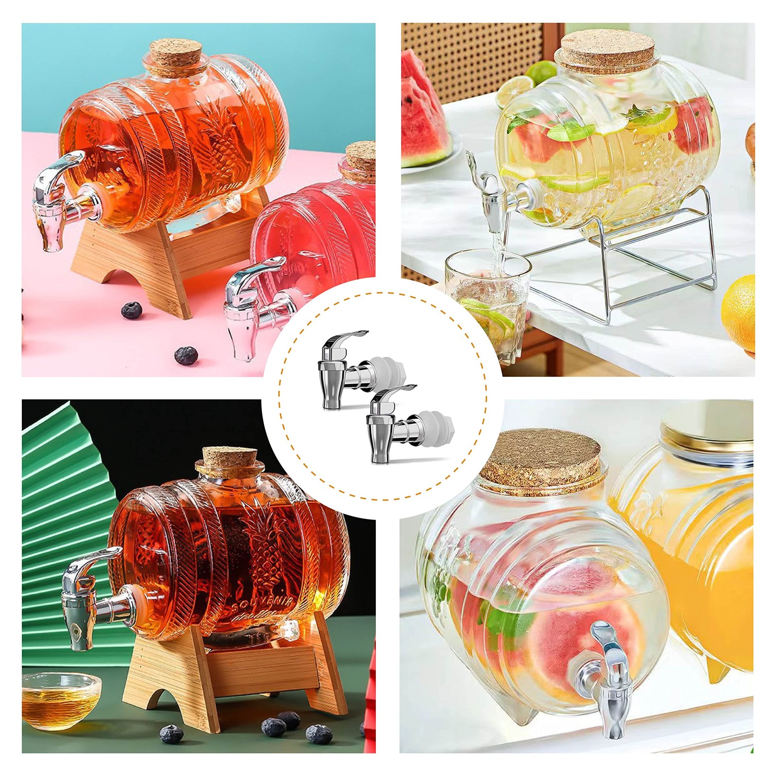 Spigot for Beverage Dispenser,2 Pack Beverage Dispenser Replacement Beverage ...