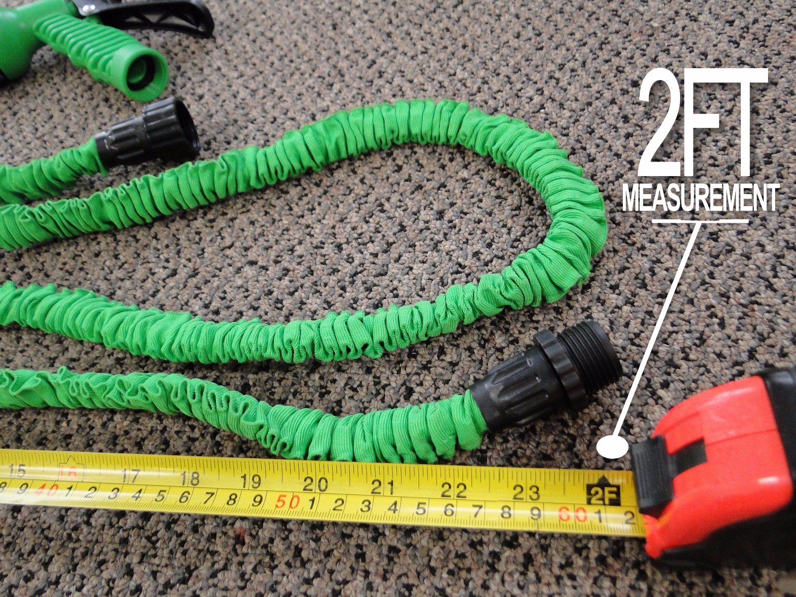 Latex 25 50 75 100 FT Expanding Flexible Garden Water Hose with Spray Nozzle